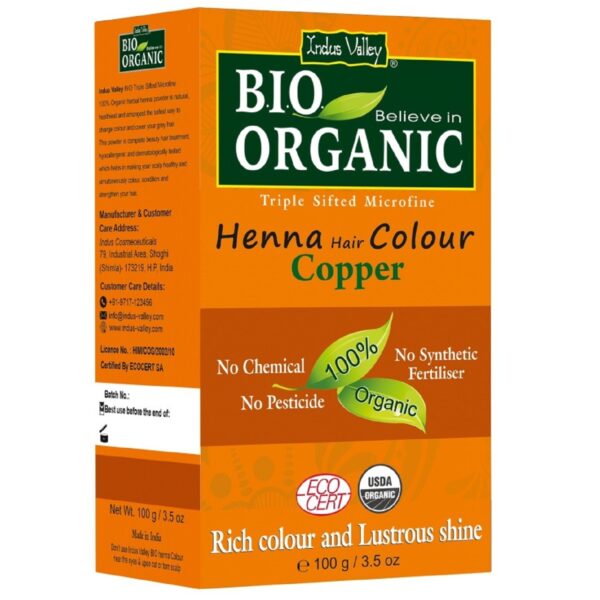 Indus Valley - Bio Organic Henna Hair Color Copper -