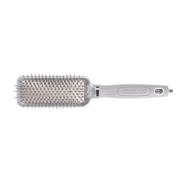 Olivia Garden® - Silver Rectangular expert care hairbrush - Small - OLIVIA GARDEN®