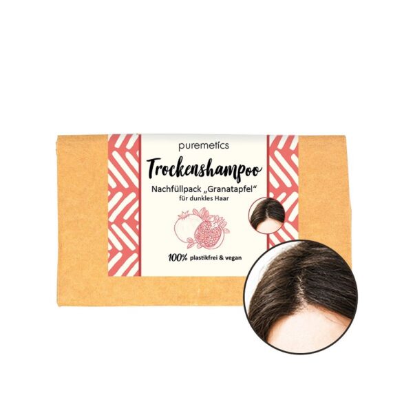 puremetics - Refill Tørshampoo Granatæble til Mørkt Hår - puremetics