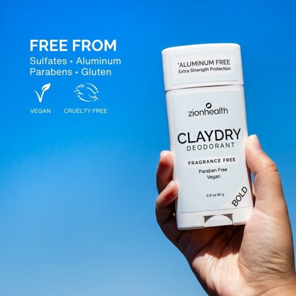 zionhealth - Bio Claydry deodorant - fragrance free - Zionhealth