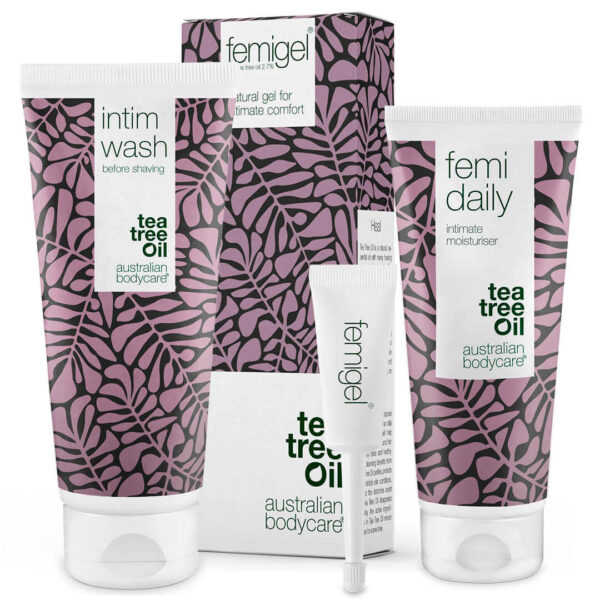 3-pak til pleje ved blærebetændelse â Intimprodukter til at reducere tørhed, svie og irritation - Australian Bodycare