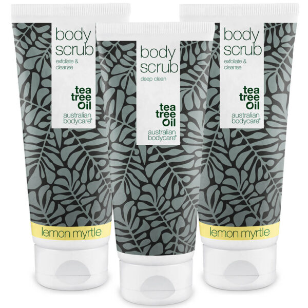 3 for 2 Body Scrub  - pakketilbud â Pakketilbud med 3 body scrubs (200 ml): 2x Lemon Myrtle & 1x Tea Tree Oil - Australian Bodycare