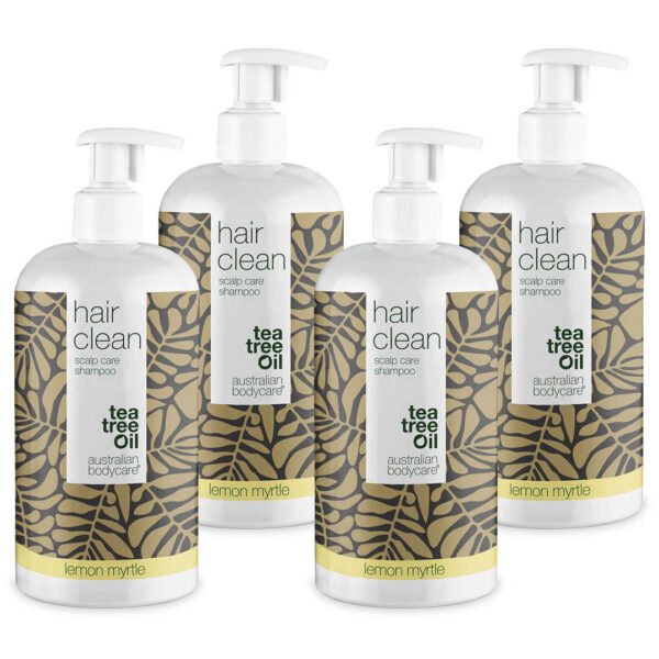 4 for 3 Tea Tree shampoo 500 ml Lemon Myrtle - pakketilbud â Pakketilbud med 4 shampoos (500 ml): Tea Tree Oil og Lemon Myrtle - Australian Bodycare