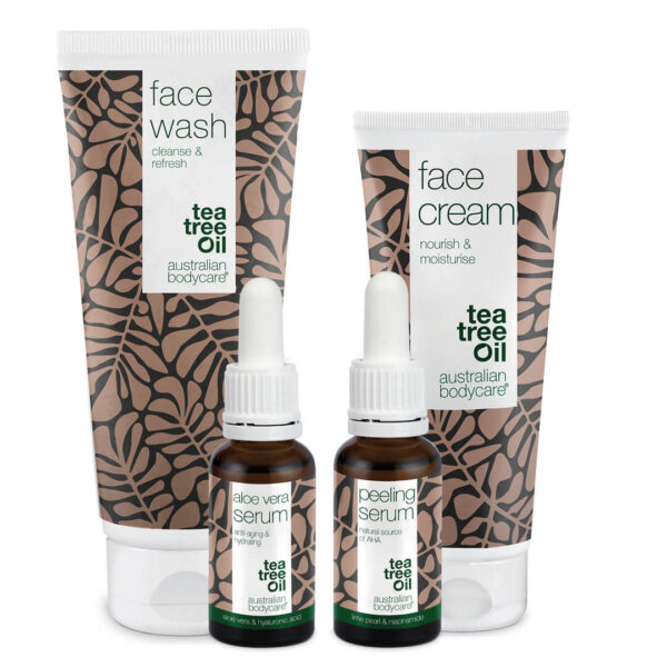 4-pak til til rynker og dehydreret hud â Komplet Anti Age pakke mod rynker og tør hud i ansigtet - Australian Bodycare