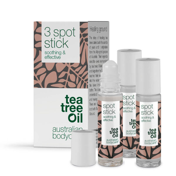 3 stk. Spot Stick til bumser og uren hud â Effektiv mod bumser, uren hud og hudorme - Tea Tree Oil - Australian Bodycare