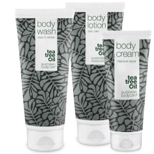 Pakke til tør hud på kroppen â  3 produkter til pleje af irriteret hud - Australian Bodycare