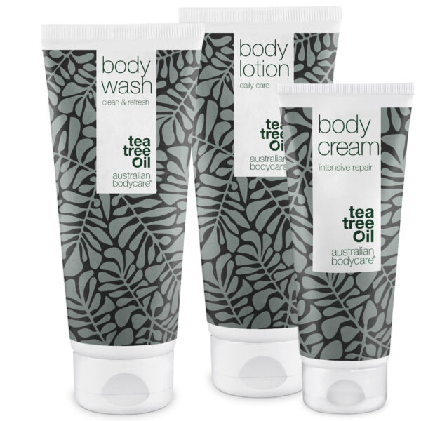 Pakke til tør hud på kroppen â  3 produkter til pleje af irriteret hud - Australian Bodycare
