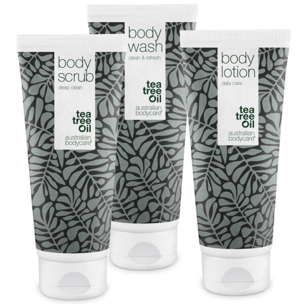 Bumser, uren hud på ryggen eller ballerne â 3 produkter med naturlig Tea Tree Oil - Australian Bodycare