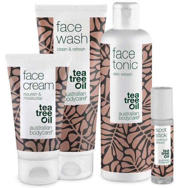 Ansigtspakke til uren hud â  4 renseprodukter mod bumser, hudorme og fedtet hud - Australian Bodycare
