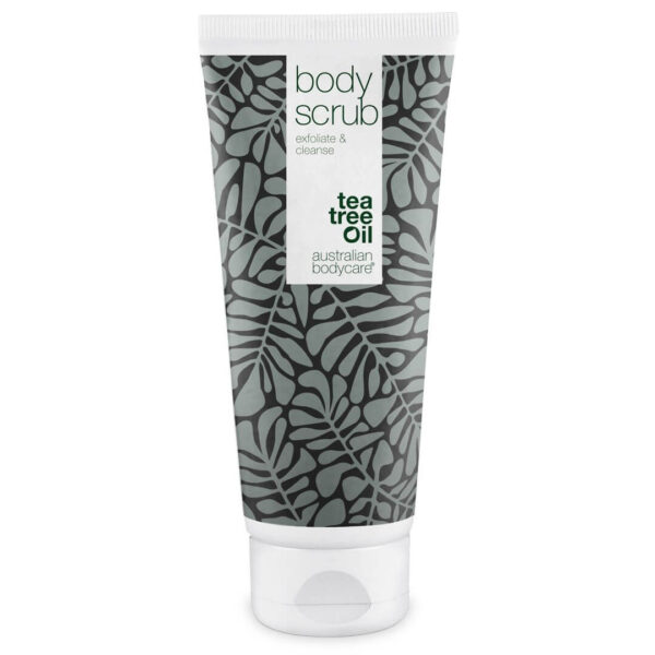 Body Scrub til bumser og uren hud på kroppen â Eksfoliering med 100% naturlig Tea Tree Oil - Også til intim brug - Lemon - Australian Bodycare