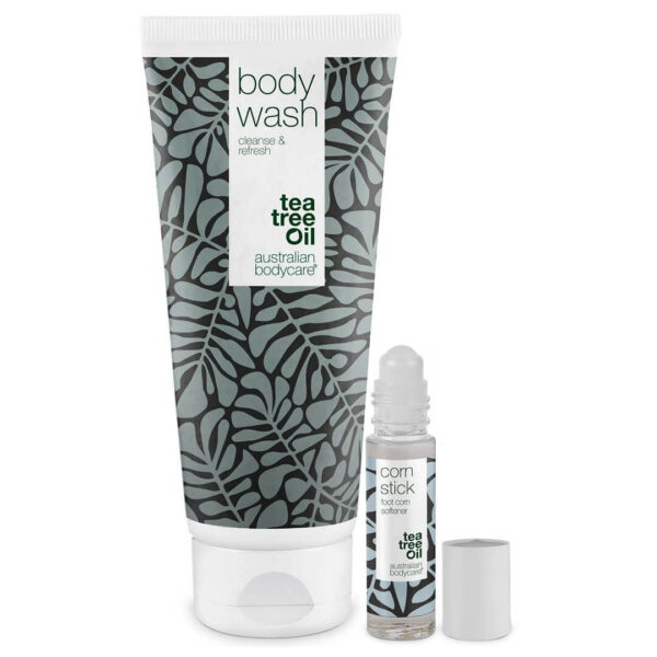 2 pak til pleje af ligtorne â 2 produkter til ligtorne og hård hud på fødderne - Australian Bodycare