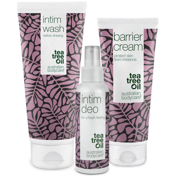 Pakke til pleje ved inkontinens â 3 produkter til at minimere lugt fra underlivet ved inkontinens - Australian Bodycare