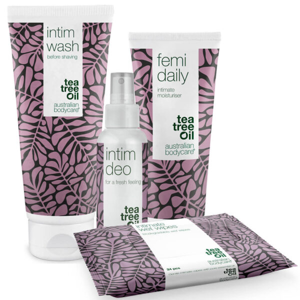 4 pak intimprodukter mod uønsket lugt â Intimpleje målrettet lugt fra underliv og skede - Australian Bodycare