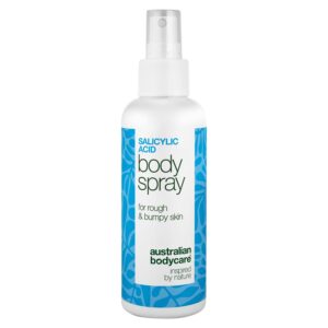 Salicylsyre spray mod bumser og uren hud på kroppen â Salicylsyre spray mod bumser og uren hud. Indeholder salicylsyre og glycolic acid, der renser porer og giver smuk hud. - 3 stk. - Australian Bodycare