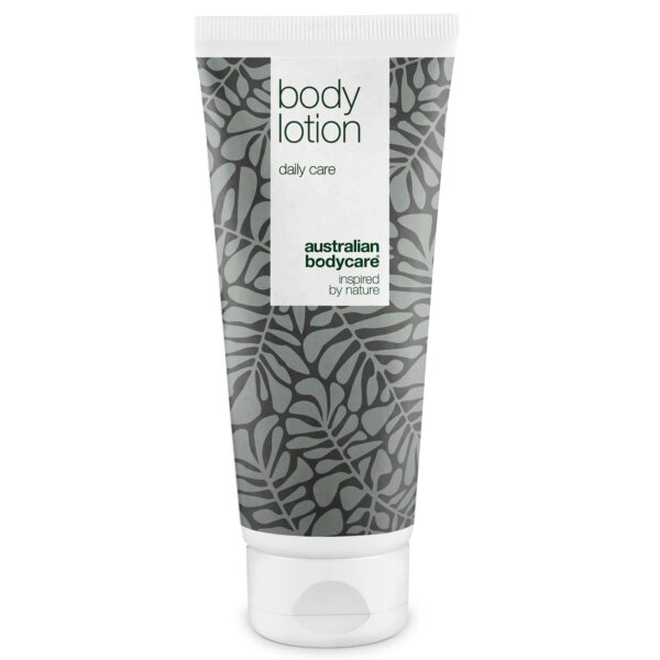 Body Lotion til tør hud og mod bumser â Fugtgivende creme til tør og uren hud på kroppen - Tea Tree Oil / 200 ml - Australian Bodycare