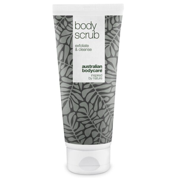 Body Scrub til bumser og uren hud på kroppen â Eksfoliering med 100% naturlig Tea Tree Oil - Også til intim brug - Tea Tree Oil - Australian Bodycare