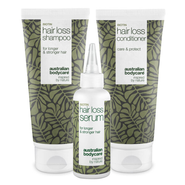 Hårtabspakke med Biotin og Capilia Longa â 3 produkter til tyndt hår, fint hår og ved hårtab - Australian Bodycare