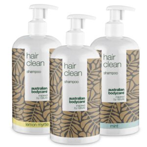 3 for 2 Tea Tree shampoo 500 ml - pakketilbud â Pakketilbud med 3 shampoos (500 ml): Tea Tree Oil, Lemon Myrtle & Mint - Australian Bodycare