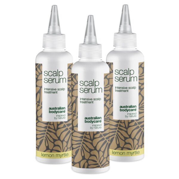 3 for 2 Serum hovedbundskur 150 ml - pakketilbud â Pakketilbud med 3 hovedbundskure (150 ml): Tea Tree Oil & Lemon Myrtlet - Australian Bodycare