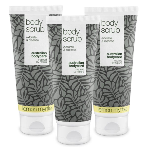 3 for 2 Body Scrub  - pakketilbud â Pakketilbud med 3 body scrubs (200 ml): 2x Lemon Myrtle & 1x Tea Tree Oil - Australian Bodycare