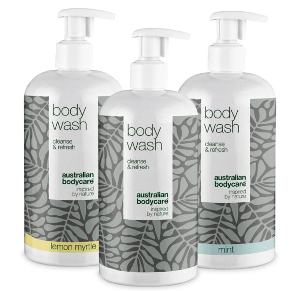 3 for 2 Body Wash 500ml - pakketilbud â Pakketilbud med 3 body wash (500 ml): Tea Tree Oil, Lemon Myrtle & Mint - Australian Bodycare