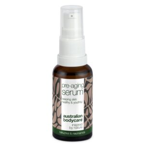 Pre-aging Serum til at forebygge alderstegn â Anti-age serum med Hyaluronsyre, Peptider & Koffein til rynker - Australian Bodycare