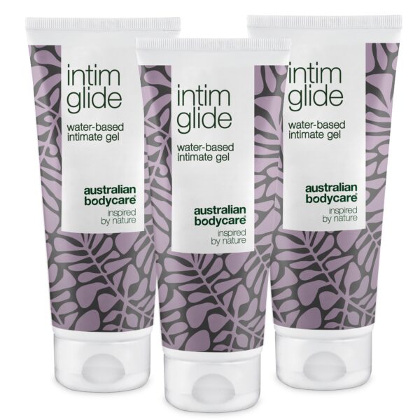 3 stk. vandbaseret glidecreme mod tørhed, svie og kløe â Intimgel til før, under og efter sex for at modvirke irritation - Australian Bodycare