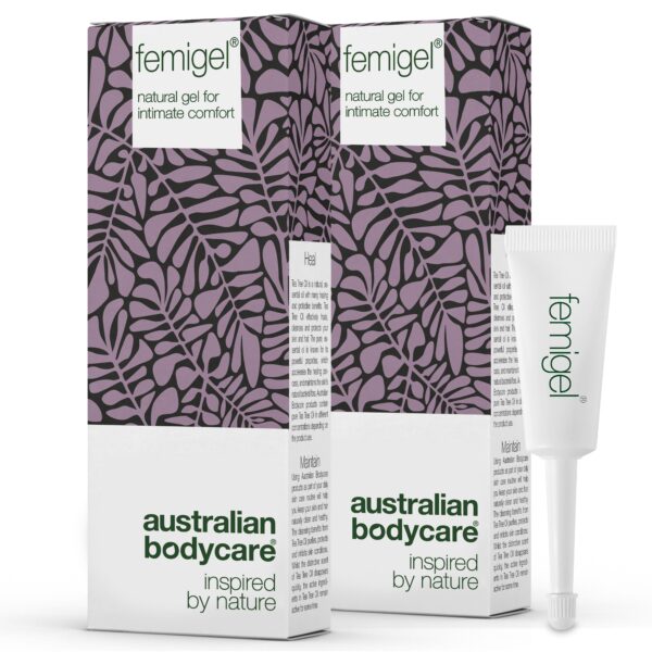 10 stk. Femigel intimgel â Intim gel mod lugt fra underliv, tørhed og kløe - Australian Bodycare