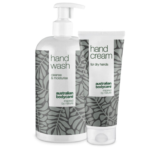 Håndpakke mod tørre, sprukne og kløende hænder â Håndsæbe og håndcreme til tørre hænder der sprækker - Australian Bodycare