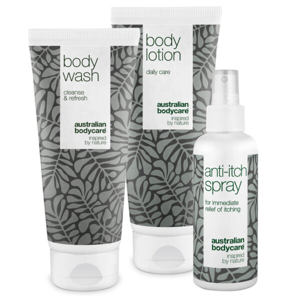 3-pak til hudkløe på hele kroppen â Beroligende produkter til irriteret hud - Australian Bodycare