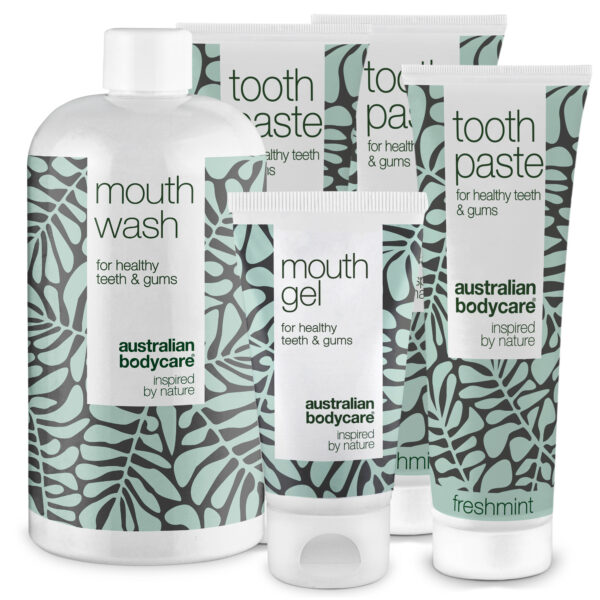 5-pak til daglig pleje af blister i munden eller på tungen â Til daglig pleje ved blæner på tungen og i munden - Australian Bodycare