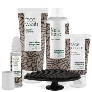 Ansigtspakke med face scrubber â 5-pak til daglig rens af uren hud med bumser - Australian Bodycare