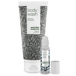2 pak til pleje af ligtorne â 2 produkter til ligtorne og hård hud på fødderne - Australian Bodycare