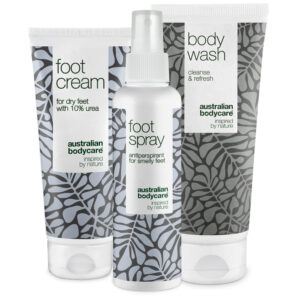 Fod og neglepakke til hård hud â 3 produkter til tørre fødder og gule negle - Australian Bodycare