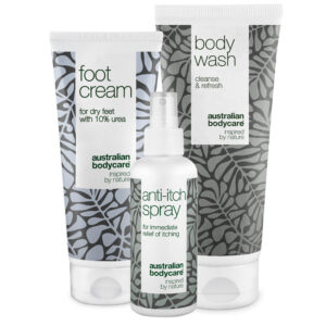 3 produkter til kløe under fødderne â Pakke til daglig pleje ved kløende fødder - Australian Bodycare