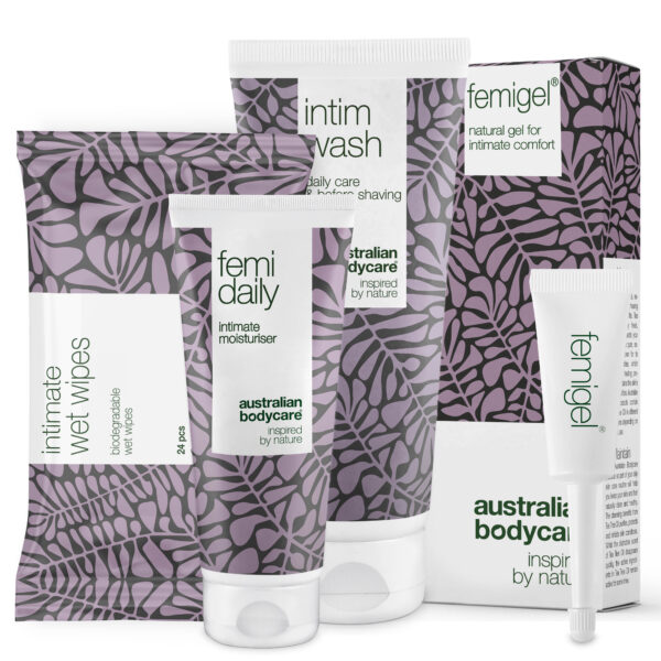 4 produkter mod intimt ubehag â Reducerer og forebygger kløe, tørhed, svie og lugt - Australian Bodycare