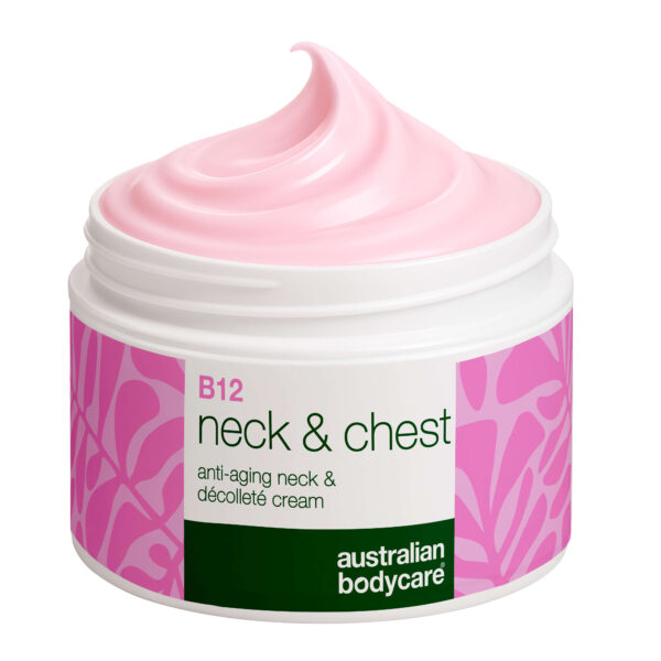 B12 Creme til Hals og Bryst  -  Reducer rynker og slap hud â B12 Hals- og Dekolletécreme fugter, opstrammer og mindsker rynker. For en glat og ungdommelig hud. - 2 stk. - Australian Bodycare
