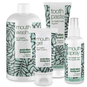 4-pak til mundtørhed â 4 fugtgivende produkter til pleje ved tør mund - Australian Bodycare