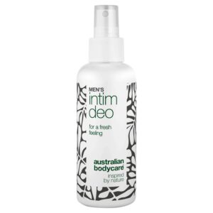 Intim Deo til mænd mod sved, lugt og ubehag i skridtet â Intim Deo til mænd mod sved, lugt og kløe. Giver friskhed og komfort hele dagen  -  ideel til daglig brug. - 1 stk. - Australian Bodycare