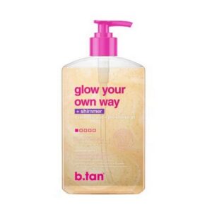 b.tan - Glow your own way clear tanning gel + shimmer - 473 ml - b.tan