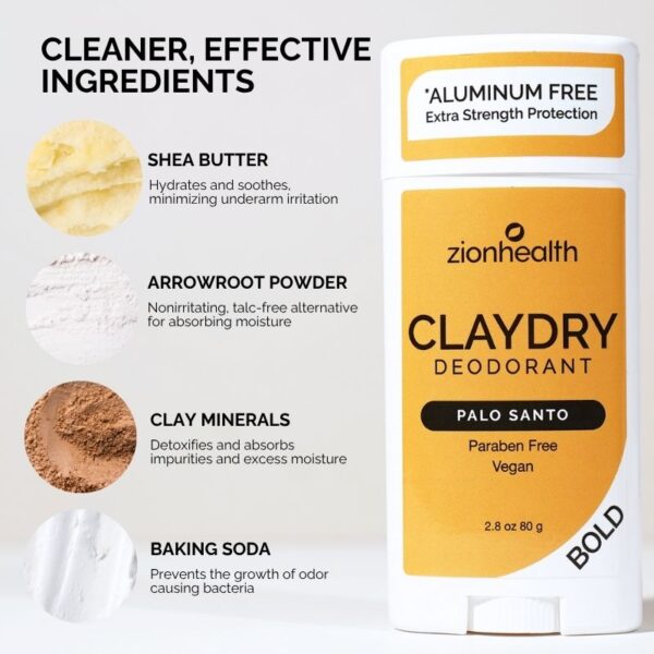 zionhealth - Bio Claydry deodorant - Palo Santo - Zionhealth