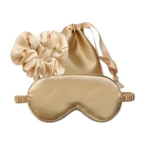 Beauty - Sleep Kit Sovemaske & Scrunchie Gold - beauty