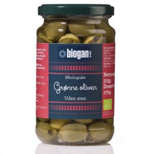 bigan - Økologiske grønne oliven - uden sten - biogan