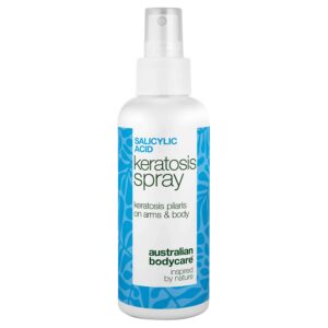 Keratosis Pilaris Spray mod knopper og ru hud på kroppen â Keratosis pilaris spray reducerer knopper og ujævn hud. Bruges dagligt  -  indeholder effektiv salicylsyre. - 3 stk. - Australian Bodycare