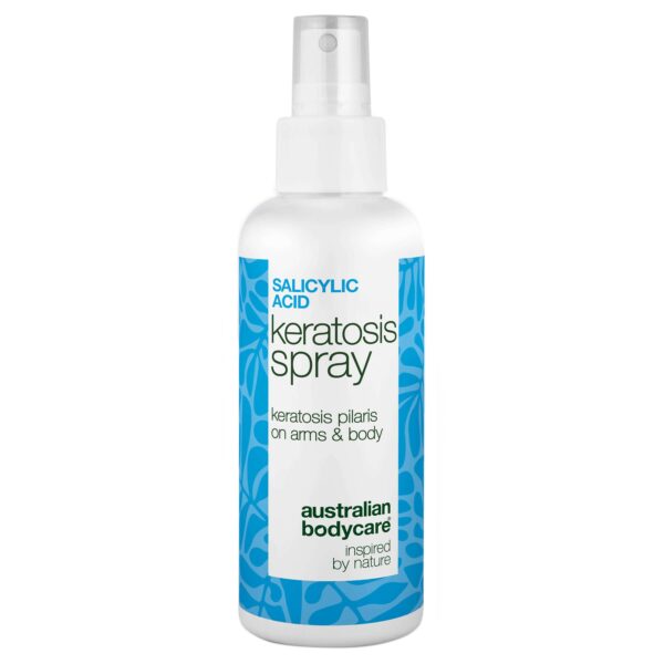 Keratosis Pilaris Spray mod knopper og ru hud på kroppen â Keratosis pilaris spray reducerer knopper og ujævn hud. Bruges dagligt  -  indeholder effektiv salicylsyre. - 2 stk. - Australian Bodycare