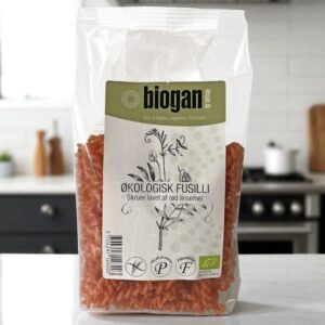 biogan - Økologisk fusilli - skruer af rød linsemel - biogan