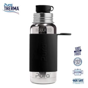 Pura® - Therma Sportsflaske Big Mouth® black 475ml - pura®