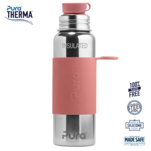 Pura® - Therma Sportsflaske Big Mouth® Rosa 650ml - pura®