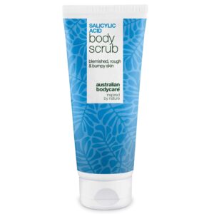 Body Scrub med salicylsyre til uren hud på kroppen  -  giver glattere hud â Body Scrub med salicylsyre fjerner døde hudceller, bumser og tilstoppede porer. Indeholder salicylsyre, glykolsyre & glycerin - 1 stk. - Australian Bodycare