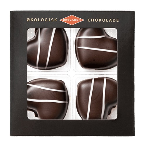 Økoladen - Marcipan hjerter - 4-pak -